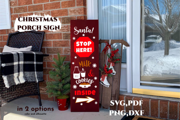 Review: Christmas Porch Sign Svg. Santa Stop for Embroidery