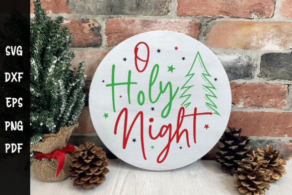 Review: O Holy Night Christmas Round Sign SVG